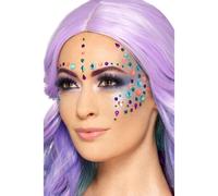 Bijou Visage Gemmes Assortis Couleurs Festival Maquillage Déguisement Gemmes