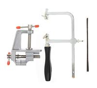 Bijoutiers Sawbow Saw Frame Avec 12 Lames, Mini Banc éTau Avec Pince Fabrication De Bijoux Diy Craft String Cutter Saw Garden Tool Making Supplies Lames De Rechange En Forme De U Outil De PoignéE De S