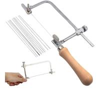 Bijoutiers scie, 1 set d'adaptation scie avec des lames corde en U Portable bricolage et fil de diamant de coupe pour bois en verre en céramique en pierre jade
