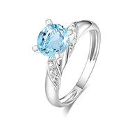Bijoux argenté bijoux topaze sonnets de femmes schémas délicat