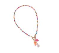 Bijoux artistiques sur le thème de la mer, pendentif poisson en céramique sur chaîne réglable avec détails bleus et blancs pour les fêtes sur le thème des bijoux, taille unique, Comme décrit, Comme