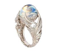 Bijoux Bagues Bagues Ring For Women Gorgeous Birthday For Christmas Thanksgiving Charming Wedding For Anneaux Anneaux Bijoux (Silver, A)