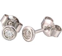Bijoux Boucles d'oreilles Solitaire Brillant 0,14 carats avec monture en or blanc 585 14 carats