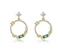 Bijoux brillant en cristal zircon cercle couronne de couronnes d'oreilles pour les femmes couleurs de boucle d'oreille