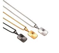 Bijoux Colliers de pendentif carré de fleur coupure pour hommes sifflement, 60 cm en acier inoxydable petits colliers élégants bijoux exquis cadeaux modes accessoires à la mode cadeau créatif pour