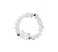 Bijoux cool pour adolescents - Bague réglable pour meilleure amie - Motif chat mignon - Bague d'immersion pour fille, taille unique, Acrylique, Aucune pierre précieuse