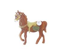 Bijoux créatifs en acrylique pour cheval inspirés des animaux, reflétant l'harmonie entre l'homme et la nature, cette broche est faite à la main, en acrylique et en métal. Convient pour manteaux