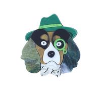 Bijoux créatifs en acrylique pour chien, inspirés par les animaux, reflétant l'harmonie entre l'homme et la nature, cette broche est faite à la main, en acrylique et en métal. Convient pour les