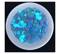 Bijoux créatifs pour vêtements Paillettes, Lot de 1200 paillettes en PVC forme cœur 6mm(AB Light Blue)