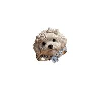 Bijoux d ' accent de tenue ludique taille 6, pièce de déclaration en alliage de tête d ' animal avec détail de ruban pour des idées vestimentaires fantaisie