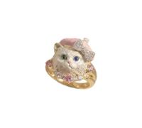 Bijoux d ' accent de tenue ludique taille 6, pièce de déclaration en alliage de tête d ' animal avec détail de ruban pour des idées vestimentaires fantaisie