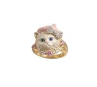 Bijoux d ' accent de tenue ludique taille 6, pièce de déclaration en alliage de tête d ' animal avec détail de ruban pour des idées vestimentaires fantaisie