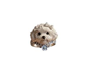 Bijoux d ' accent de tenue ludique taille 6, pièce de déclaration en alliage de tête d ' animal avec détail de ruban pour des idées vestimentaires fantaisie