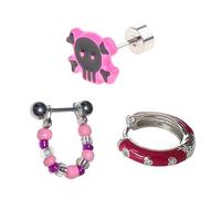 Bijoux d ' oreille pour filles, clous roses, boucles d ' oreilles, épingles en alliage, bijoux parfaits, pour les amoureux de la mode des années 90, sueur