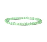 Bijoux de charme 4 mm Perles de pierre verte naturelle bracelets hommes Bracelet de corde noire Bracelet Femmes élastiques bijoux élastique Pulsera Fluorite Pulser, Cat Eye Stone, environ 19 cm