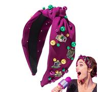 Bijoux de cheveux de carnaval, occupé par le bandeau de bijoux, bande de cheveux large | Bandeau noeud élégant avec une rue pour Carnival Parade, idéal pour les tenues de carnaval festif en dif
