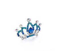Bijoux de cheveux diadèmes de couronne pour femmes 1 pièce magnifique mini diadème fleur de rose cristal strass couronne de princesse peigne à cheveux enfants filles petits bijoux de cheveux (4)