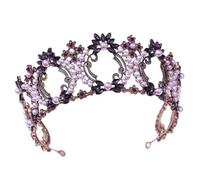 Bijoux de cheveux diadèmes de couronne pour femmes couleur argent mode violet lilas cristal strass diadème couronnes reine rois princesse accessoires de cheveux de mariage diadèmes de mariée, 1305
