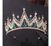 Bijoux de cheveux diadèmes de couronne pour femmes de luxe couleur argent diadèmes et couronnes en cristal strass princesse bal diadèmes femmes mariage accessoires de cheveux de mariée bijoux (rouge)