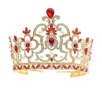 Bijoux de cheveux diadèmes de couronne pour femmes Vintage cristal perle diadème couronne diadème reine roi tête bijoux diadèmes de mariée accessoires de cheveux de mariage ornements (or)