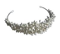 Bijoux de cheveux faits à la main en porcelaine avec strass et fleurs cristal, diadème mariée, couronne demoiselles d'honneur for femmes Pour FêTes, Mariage, Anniversaire(Color-02)