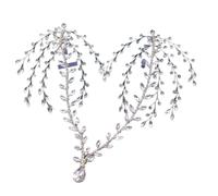 Bijoux de Cheveux Pour Femme,Accessoire Cheveux Ma A265 Serre-tête de mariage en zircone, diadème de luxe en cristal for femmes, chaîne frontale, accessoires for cheveux, couvre-chef en strass(A445-S)