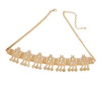 Bijoux de Cheveux Pour Femme,Accessoire Cheveux Ma Coiffe de mariée de luxe, chaîne de tête de mariage, bijou traditionnel for femme(0153-1golden)