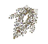 Bijoux de Cheveux Pour Femme,Accessoire Cheveux Ma DZ215 Pendentif Bling Chaîne Frontale Bijoux Diadème Coiffe De Mariée Cristal Mariage Coiffure Accessoires Cadeau(DZ215-G)