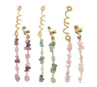 Bijoux de cheveux pour tresses - Bague vintage en de pierre naturelle, pierre précieuse Dreadlock, guirlande de cheveux | Femmes dame adolescent mariage bal anniversaire mariée Festival maquil