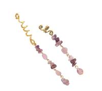 Bijoux De Cheveux Pour Tresses | Pendentifs En Gemmes Rétro - Gemme En Pierre Naturelle Dreadlock | Pour Femmes, Filles, Dames, Adolescentes, Mariage, Festival, Maquillage