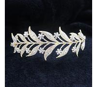 Bijoux de cheveux Tiaras de couronne pour femmes couleurs argentées à feuilles cristallines Vine Bridal Couronnes de mariage Accessoires de cheveux Pageant Pageant Couronne Bijoux Bridal Hair