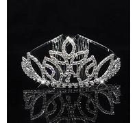 Bijoux de cheveux Tiaras de couronne pour femmes Fashion Luxury Crystal Bridal Tiaras and Crowns Comb Pageant Bands Big Crown Wedding Hair Bijoux pour les femmes (Couleur: 12)