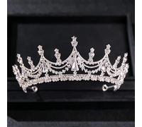 Bijoux de cheveux Tiaras de couronne pour femmes Tiaras de mariée en cristal de couleur argentée