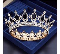 Bijoux de cheveux Tiaras de couronne pour femmes vintage Crystal Circle Bridal Diadem Royal King Wedding Crown Tiaras Bride Headress