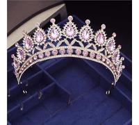 Bijoux de cheveux Tiaras de couronne pour femmes vintage Crystal Circle Bridal Diadem Royal King Wedding Crown Tiaras Bride Headress Crowns Couronnes Hair Bijoux By Gagalu (Couleur: Silver)