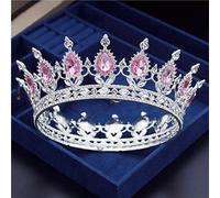 Bijoux de cheveux Tiaras de couronne pour femmes vintage Crystal Circle Bridal Diadem Royal King Wedding Crown Tiaras Bride Headress Crowns Couronnes Hair Bijoux par Gagalu (Couleur: Couleur en or