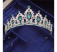 Bijoux de cheveux Tiaras de couronne pour femmes vintage Crystal Circle Bridal Diadem Royal King Wedding Crown Tiaras Bride Headress Crowns Couronnes Hair Bijoux By Gagalu (Couleur: Aucun)