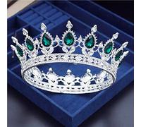 Bijoux de cheveux Tiaras de couronne pour femmes vintage Crystal Circle Bridal Diadem Royal King Wedding Crown Tiaras Bride Headress Crowns Couronnes Hair Bijoux par Gagalu (couleur: arme noire