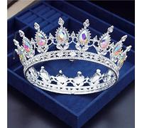 Bijoux de cheveux Tiaras de couronne pour femmes vintage Crystal Circle Bridal Diadem Royal King Wedding Crown Tiaras Bride Headress