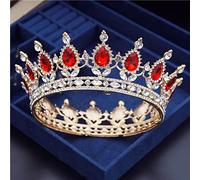 Bijoux de cheveux Tiaras de couronne pour femmes vintage Crystal Circle Bridal Diadem Royal King Wedding Crown Tiaras Bride Headress