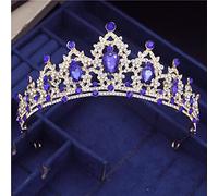 Bijoux de cheveux Tiaras de couronne pour femmes vintage Crystal Circle Bridal Diadem Royal King Wedding Crown Tiaras Bride Headress Crowns Couronnes Hair Bijoux By Gagalu (Couleur: 16)