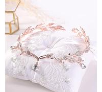 Bijoux de cheveux Tiaras de la couronne pour femmes Crim Couronne accessoires de cheveux de mariage nuptial des cheveux en ramiement de la feuille d'eau