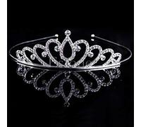 Bijoux de cheveux Tiaras de la couronne pour femmes Mariage Bridal Princess Autrichien Crystal Tiara Crown Veil Accessoire pour les enfants Bijoux de cheveux de la couronne de la couronne de girls