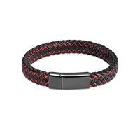 Bijoux de crémation de bracelet en cuir tressé authentique pour cendres d'êtres chers