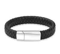 Bijoux de crémation de bracelet en cuir tressé authentique pour cendres d'êtres chers