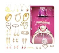 Bijoux de l'Avent de Noël, ensemble de bijoux 24 jours - Calendrier Compte à Rebours bracelet élégant, pour femmes, mères, amateurs, étudiants, cadeau fête, activités familiales