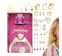Bijoux de l'Avent Noël 24 jours Collier Bijoux | Calendrier avec colliers pour femmes, mamans, amoureux, étudiants, cadeau, fête, activités familiales