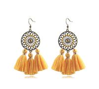 Bijoux de mariage de Style bohème faits à la main femmes boucles d'oreilles à franges pour femmes adolescentes anniversaire noël amis cadeauLe merveilleux