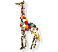 Bijoux de Mode Girafe Émail Coloré Broche Broche Collier Badge Vêtements Bijoux Cadeaux pour Animaux Accessoires Mignon pour les Femmes, Couleur