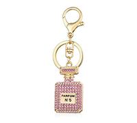 Bijoux de mode Strass Cristal 3 couleurs Bouteille Forme Pendentif Keychain Cadeaux Voiture Sac à main Porte-clés Fête Cadeaux